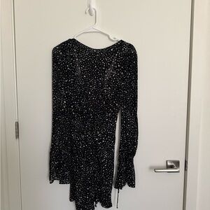 Zara Black Dress with White Dots